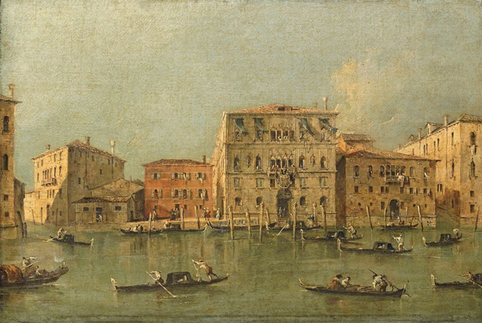 Veduta di Palazzo Loredan sul Canal Grande - National Museum Wales